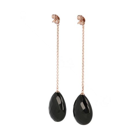Sundrops | Earstuds Pinkgold Onyx