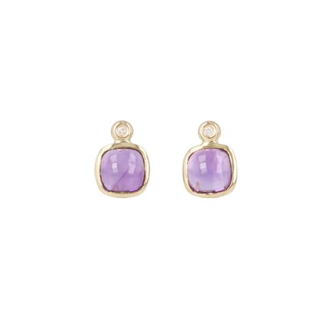 Sundrops | Earrings | Diamond - Amethyst
