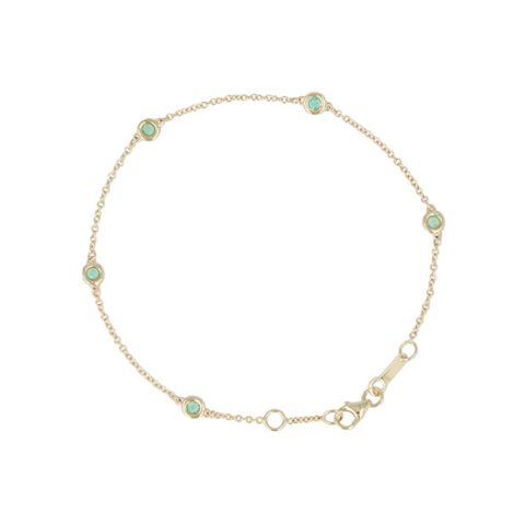 Sundrops | Bracelet Yellow gold | Emeralds 2 mm