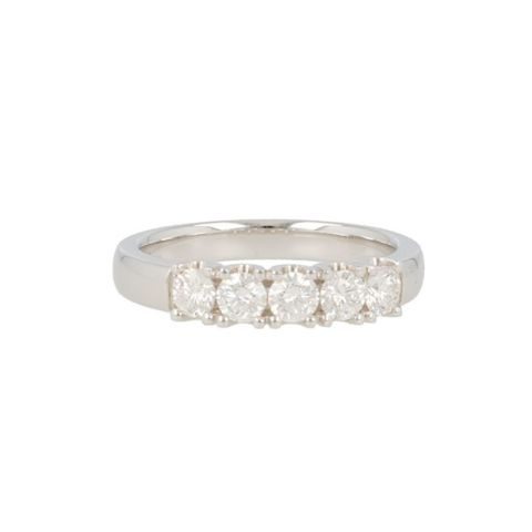 W | Diamond Alliance Ring White Gold | 5 x 0.15ct