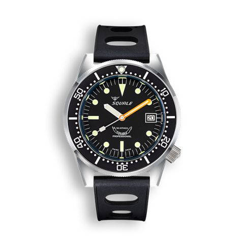 Squale 1521 Classic black rubber | 42mm 1521CL.NT