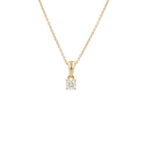 W | Diamond Pendant Yellow Gold | 0.15ct