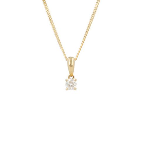W | Diamond Pendant Yellow Gold | 0.25ct