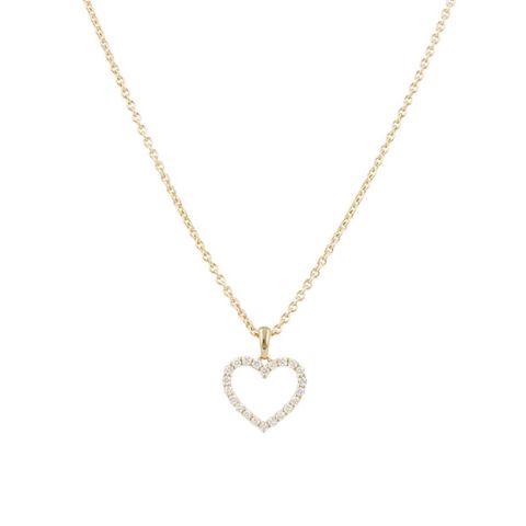 Yeva | Pendant 14 Carat Yellow Gold | Diamond Heart