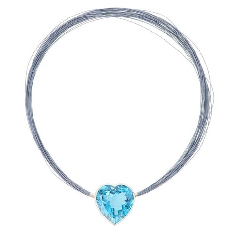 Unique Piece | White Gold Necklace | London Topaz Heart