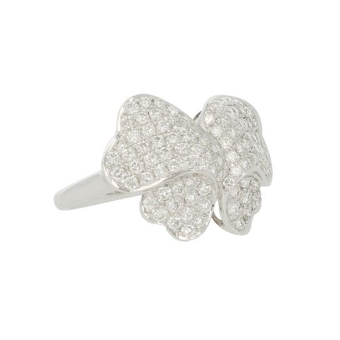 Unique Piece | White Gold Ring | Diamonds Flower