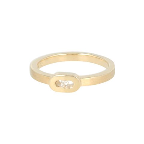 Yeva | Ring 14 Carat Yellow gold | Diamond Eye 0.04ct