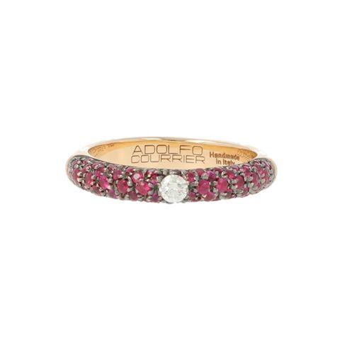 Adolfo Courrier | Pink Gold Ring | Diamond - Sapphires