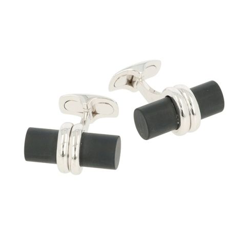 Emil Kraus Cufflinks | White Gold | Onyx 20x11mm
