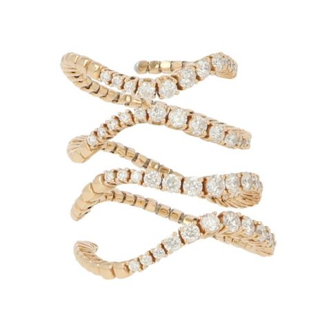 Unique Piece | Pink Gold Ring | Diamond Serpentine