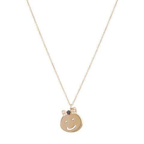 Yeva | Pink Gold Necklace | Diamond Girl