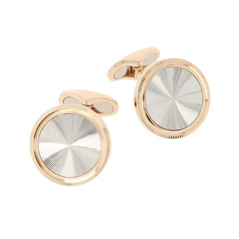 Emil Kraus Cufflinks | White & Pink Gold | Ø18mm