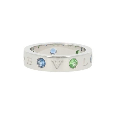Bvlgari | White Gold Ring | Diamond - Sapphire - Tsavorite