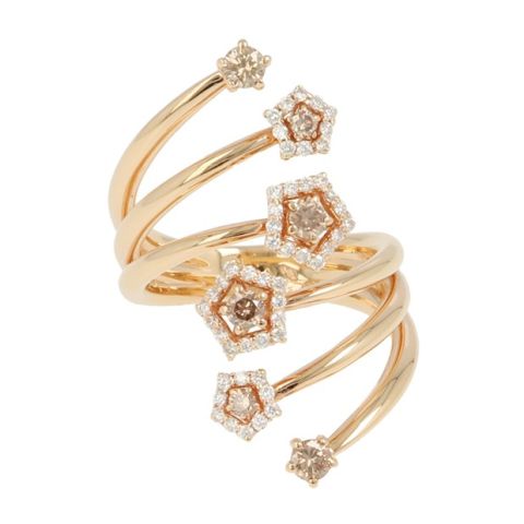 Unique Piece | Pink Gold Ring | Diamond Stars