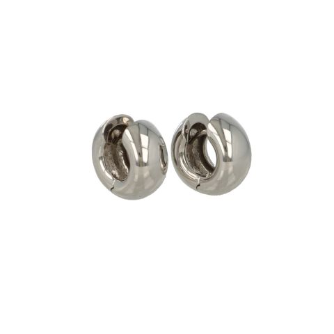 Be | Earrings 14 Carat White gold | Ø17 mm