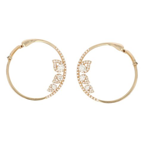 Unique Piece | Pink Gold Earrings | Diamonds