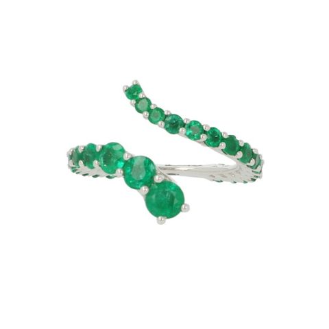 Unique Piece | White Gold Ring | Emeralds