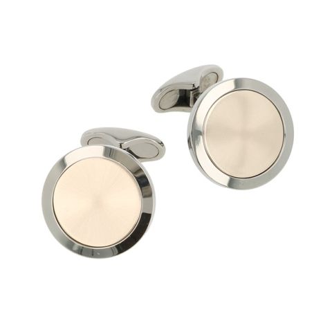 Emil Kraus Cufflinks | White Gold - Black Rhodium | Ø18mm