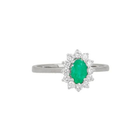 Lux | Ring Lady Lux White Gold | Diamonds Emerald M