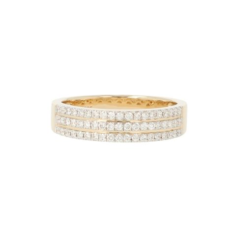 Be | Yellow Gold Ring | 0.40ct Diamonds Pavé