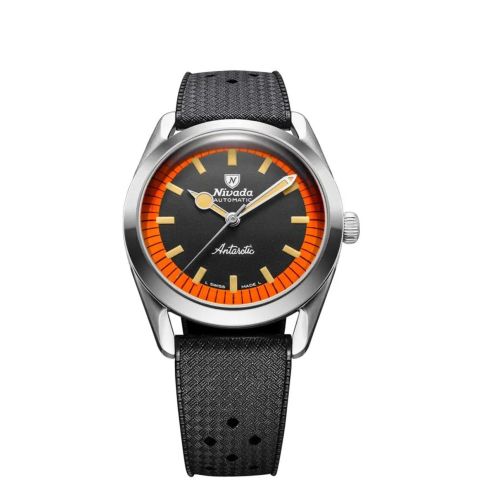 Nivada Grenchen Super Antarctic no date orange/rubber| 320557A01
