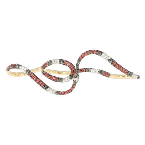 Gucci Snake Multi Ring | 18kt Yellow Gold | Diamonds - Topaz - Sapphire