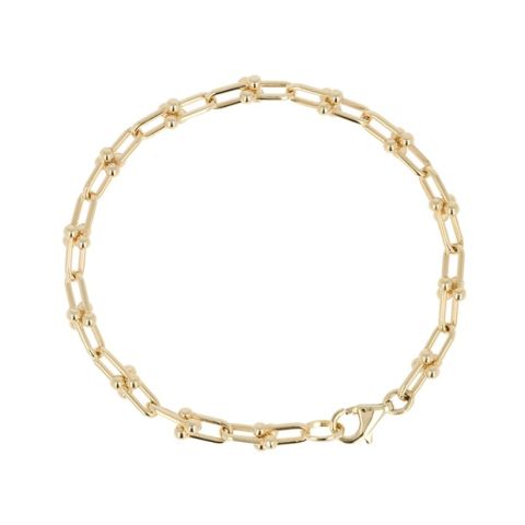 Dot | Yellow Gold Bracelet | Horseshoe Chain 19cm