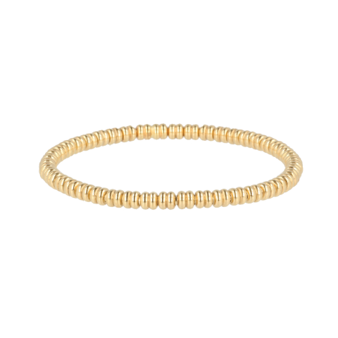 Flex Armband 4mm Dubbel Ton 18ktGeelgoud