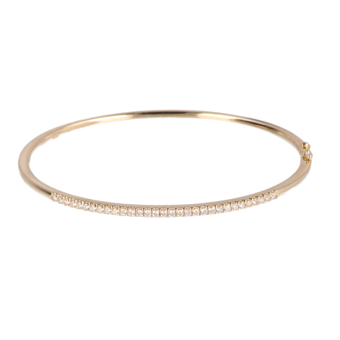 14 krt geelgouden bangle armband met 31 diamanten