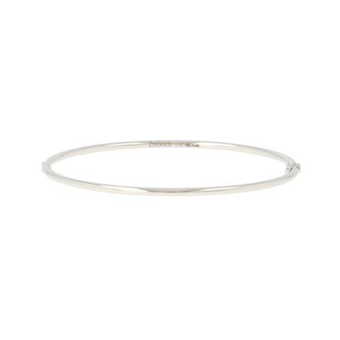 Dot | White Gold Bangle | 2mm 5100064