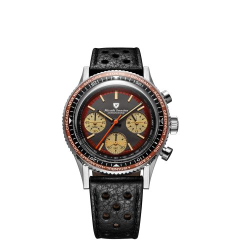 Nivada Grenchen Chronoking MecaQuartz Summer edition "Amber" | 87055Q10