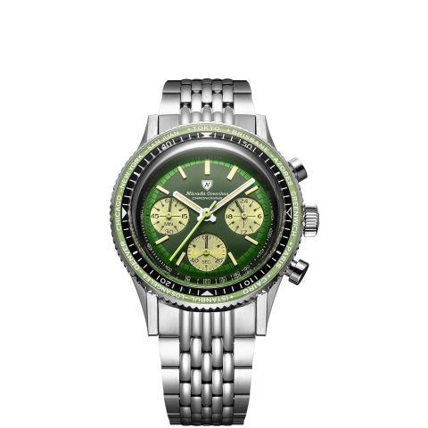 Nivada Grenchen Chronoking MecaQuartz summer edition "green" 38mm | 87057Q04
