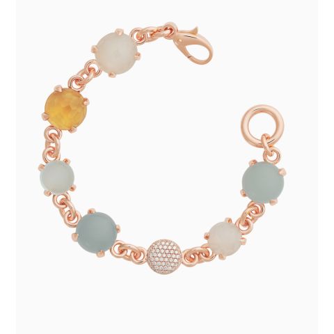 BRON | Catch Bracelet | Aquamarine, Citrine, Moonstone | 19cm