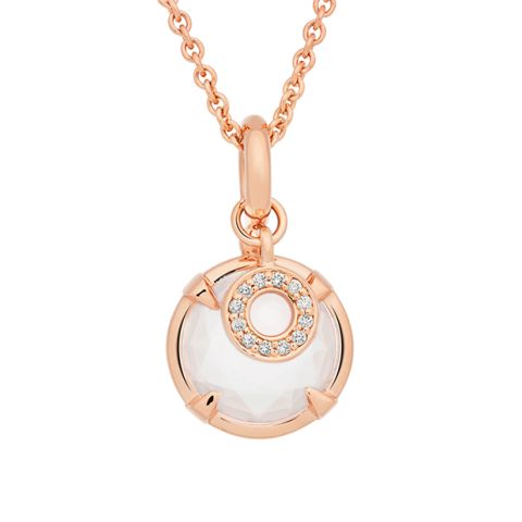 BRON | Mira Mira Pendant | Diamonds - Moonstone Ø12 mm