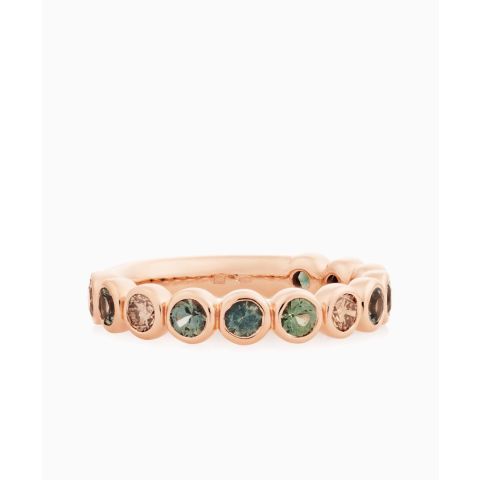 BRON | Confetti Ring | Champagne Diamonds - Sapphires 8RR4872SILK