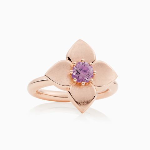 BRON | Poppy Ring Pink Gold | Amethyst 5mm 8RR4918MAM