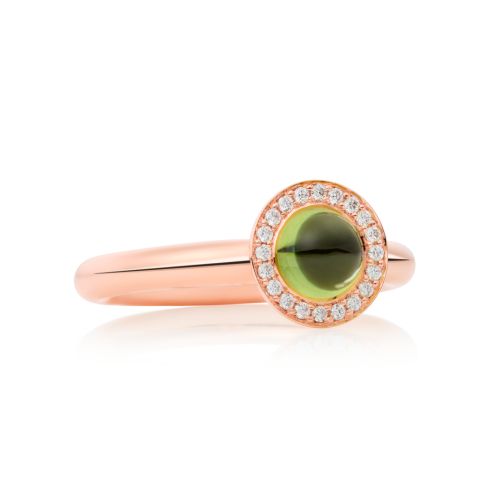 BRON | Sushi Ring | Diamonds - Peridot