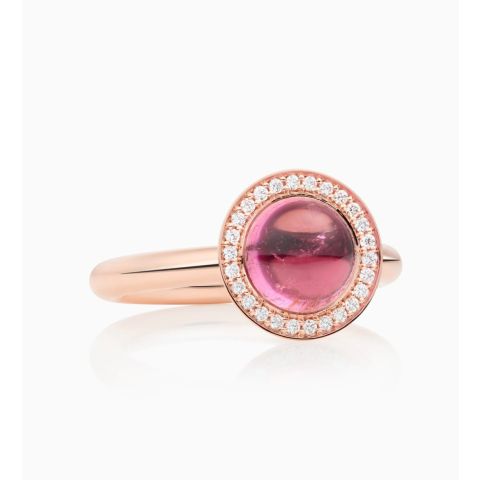 BRON | Sushi Ring | Diamonds - Pink Tourmaline