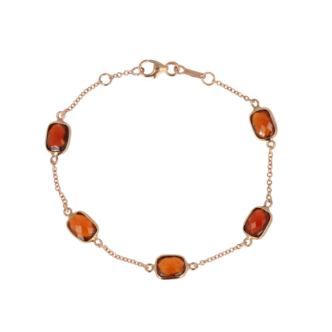 Sundrops | Bracelet 14 Carat Pink Gold | Hessonite