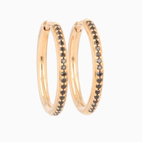 BRON | Lux Hoops | Black Sapphire | Ø20mm