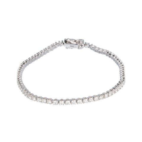 Tennis Armband Witgoud met 71 Diamanten