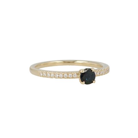 Yeva | Ring Yellow Gold | Sapphire - Diamonds
