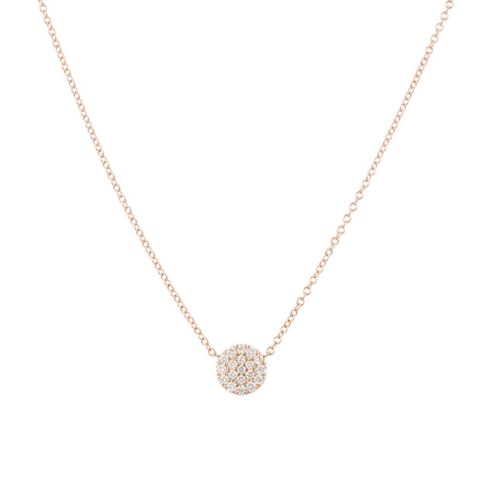 Yeva | Necklace 14 Carat Pink Gold | Diamond Pavé 