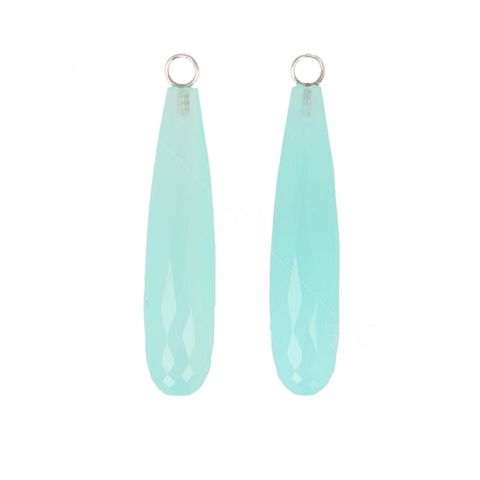Varivello Pendants | Chalcedony sea blue | 35 x 8 mm