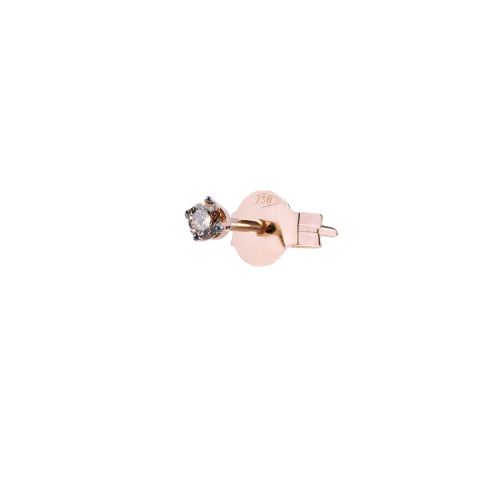 Burato Gioielli | Brown Solitaire Earstud | M