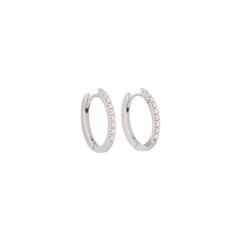 Varivello Fine Line | White Gold Earrings | Small Diamonds 0.20ct