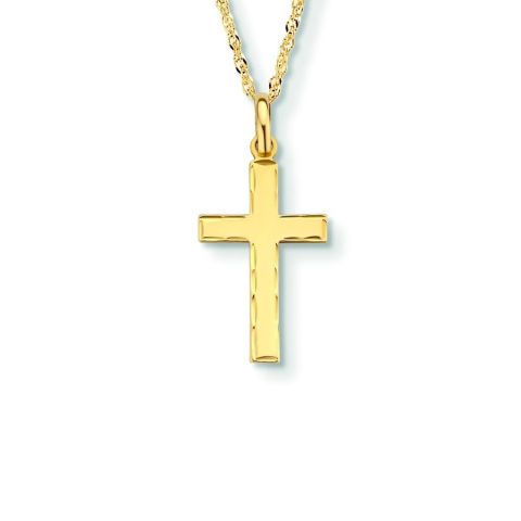 Minitials Cross Charm | 18ct Gold