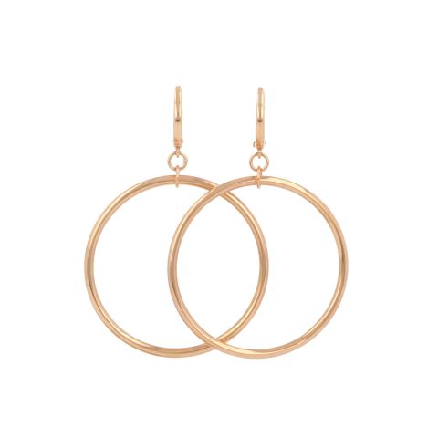 Dot | 14Carat Pink gold Earrings | Round