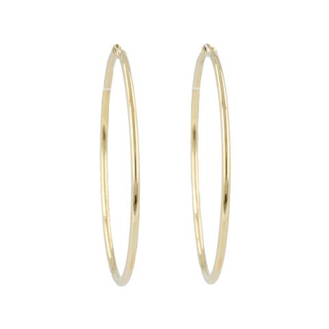 Dot | Earrings 14 Carat Yellow Gold | Ø40 mm