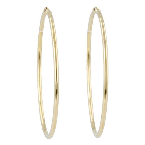 Dot | Earrings 14 Carat Yellow Gold | Ø50 mm